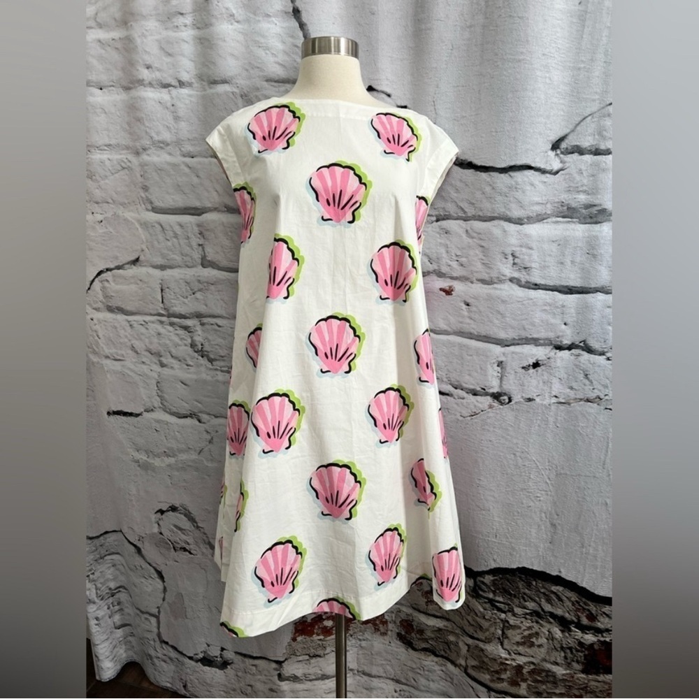 Boutique Moschino Fantasy Print Seashell Cotton A-Line Shift Dress